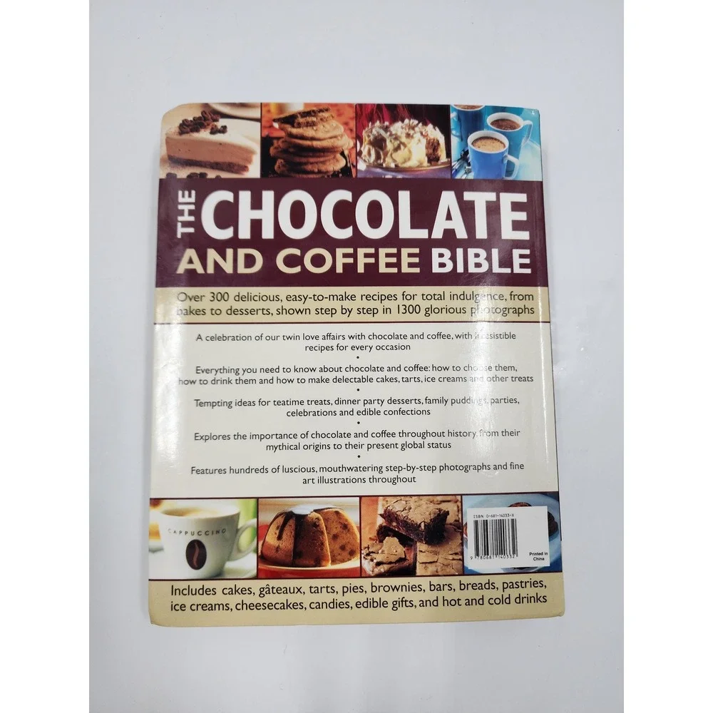 Chocolate & Coffee Bible Hardcover Cookbook Hermes House Recipes Techniques